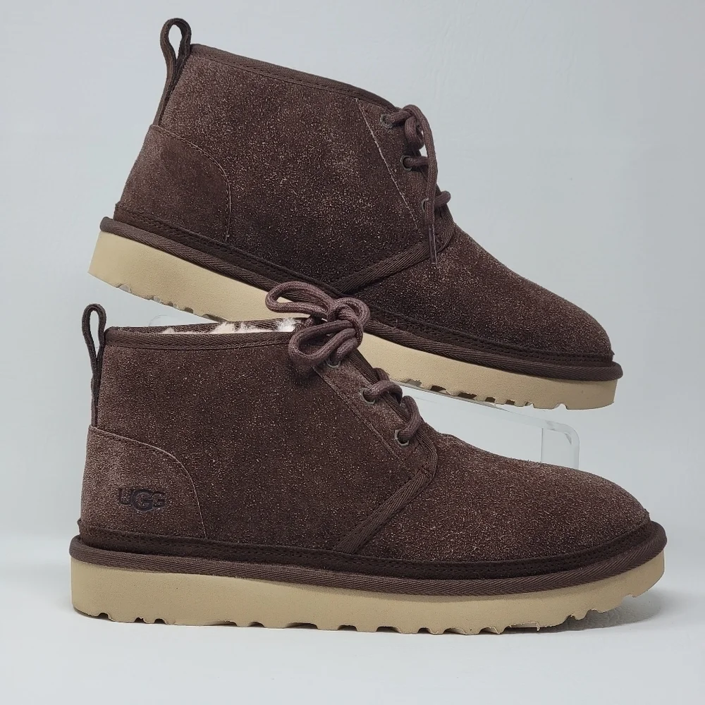 UGG Neumel Shaggy Suede Chukka Winter Boots Brown 1158219 Men's Size 8 New